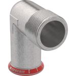 Codo de transición 90° Geberit serie Mapress Acero al Carbono con rosca macho: d=28mm, R=3/4″